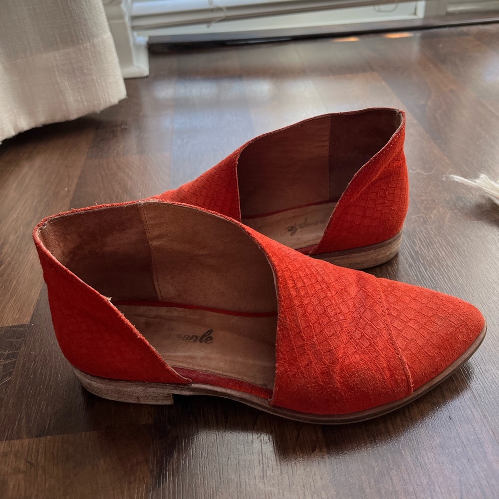 Free People d’Orsay red Royale flats - Size 38